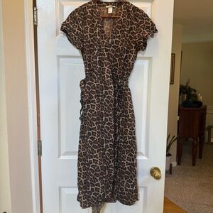 H&M Leopard Print Wrap Dress